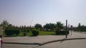 حديقة جميلة مع نباتات منظمة ومساحات خضراء في سنا الأندلس لخدمات اللاندسكيب.